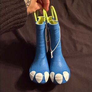 Blue and White Kids Rain Boots